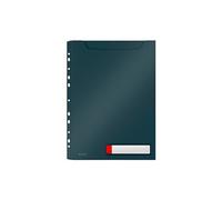 Leitz Pochette perforée A4 – Lot de 3, 150 feuilles, bande perforée, gris Cosy