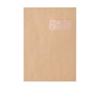 Pochette kraft brun C4 229 x 324 mm GPV 85 g avec fenêtre 50 x 100 mm - Boîte de 250