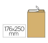 Pochette kraft gpv adhésive économique b5 176x250mm 90g paquet 10 unités