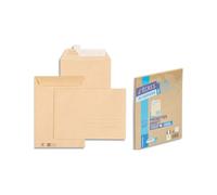 Pochette kraft gpv adhésive économique c5 162x229mm 90g paquet 10 unités