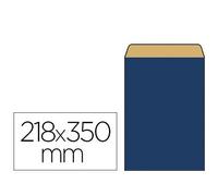 Pochette kraft vergé 60g 180x60x350mm coloris bleu