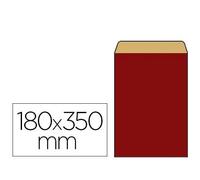 Pochette kraft vergé 60g 180x60x350mm coloris rouge