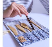 Pochette nomade de couverts écologiques