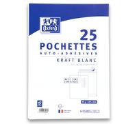 Pochette Oxford 229X324 X25 Kraft Blanc Auto Adhesive