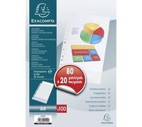 Pochette perforée, A4, pack promo 80 + 20 GRATUIT