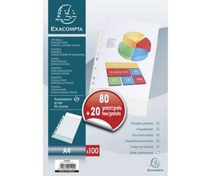 Pochette perforée, A4, pack promo 80 + 20 GRATUIT