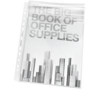 Pochette perforée Maxi avec rabat, A4, PP, transparent