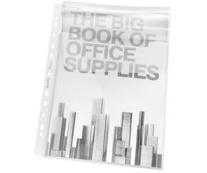 Pochette perforée Maxi avec rabat, A4, PP, transparent