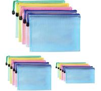 Pochette Plastique - 15PCS - A4, A5, A6 - PVC Imperméable - Zippée