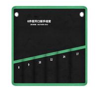 Pochette porte-clé portable en toile pour outils avec bords cousus et manchons organisés pour les travaux de garage et de réparation