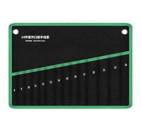 Pochette porte-clé portable en toile pour outils avec bords cousus et manchons organisés pour les travaux de garage et de réparation