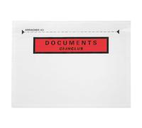 Pochette porte-document autoadhésive plastique 162 x 114 mm - Carton de 1000