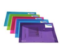 Pochette Porte-Document - RAPESCO - A4+ - Assorti Vif Transparent - 5 pièces - Capacité 50 pages