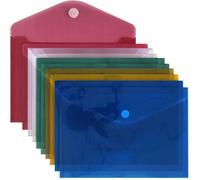 Acropaq Pochettes de documents A6 - Lot de 10 - Scratch sécurisé - Couleurs assorties