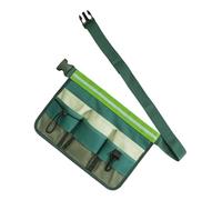 Pochette Porte-Outils à Taille en Oxford Vert Clair, Multi-Poches | Bande Réfléchissante, Ceinture Réglable avec Boucle, Format Pratique pour Jardinage et Chantier