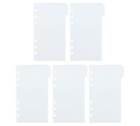 Pochette pour Classeur A6 en PP Blanc, Lot de Set, Fermeture | Pochette de Rangement Documents, Usage Bureau et Étude, Protection des Effets, Format A6