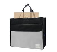 Pochette pour documents à 3 totes - 40,5 x 30,5 cm - Organiseur de rangement - Fermeture éclair - Poignée de transport - Tissu imperméable - Sac de grande capacité pour documents, cartes, Ri
