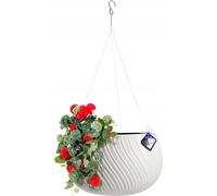Pochette suspendue/pot suspendu - Balcon/terrasse - Forme cuvette - Diamètre 29,5 cm - Blanc