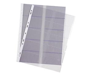 Pochette transparente cartes de visite Oxford A4 PVC 10/100e incolore - Paquet de 10