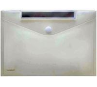 Pochette transparente FolderSys, DIN A4 paysage, étiquette, fermeture velcro, incolore, (H x L) 235 x 335 mm, 10 pièces