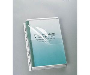 Pochette transparente perforée à soufflets Viquel A4 PVC cristal incolore - Paquet de 10