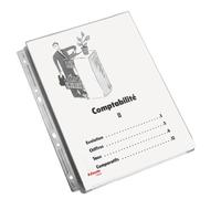 Pochette transparente perforée bande métallique à soufflets Esselte A4 PVC incolore - Sachet de 3