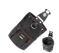 Pochette utilitaire en tissu Oxford avec clip ceinture pour le travail du bois | Sac de rangement multifonctionnel pour mètre ruban, perceuse, marteau, vis