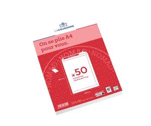 Pochette velin blanc 90 gr La Couronne 229 x 324 sans fenêtre - Boîte de 50