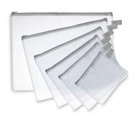 Pochette wonday zippee pvc renforcee 19x25cm usage bureau coloris semi-transparent