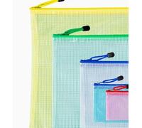 Pochette Zippée A3+A4+A5+A6, Pochette Document Zippée, 20 Pièces PVC Transparentes Document Dossier, Pour Fournitures Bureau, Voyage, Cosmétique, 5 Couleurs