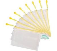 Pochettes à zip A5 Tarifold couleur - Sachet de 8 jaune -