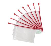 Pochettes à zip A5 Tarifold couleur - Sachet de 8 - rouge