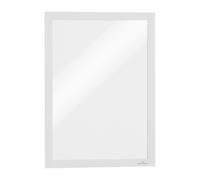Pochettes adhésives Duraframe Durable pour document A4 - Lot de 2 - blanc