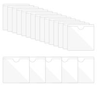 Pochettes adhésives pour index, format 4x4 pouces, 30 pièces, transparentes