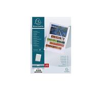 Chemise coin plastique EXACOMPTA A4 polypropylène lisse 12/100e cristal transparente - Paquet de 10