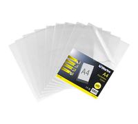 Pochettes Coins A4 Transparent Grainé, 90 Mic, Sachet 50