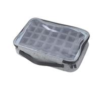 Pochettes de maquillage transparentes avec rembourrage en mousse amovible pour 35 flacons de grande capacité portable pour vernis à ongles avec insert en mousse amovible