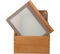 Pochettes de menu Securit avec boîte en bois marron A4 (20 pièces)