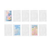 Pochettes de protection rechargeables A6 à ouvrir | Lot de 10 pochettes transparentes de poche pour bureau, photos, autocollants, argent, trading, agenda, enseignants