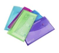 Pochettes de rangement à bouton pression Rapesco format DL - Lot de 5