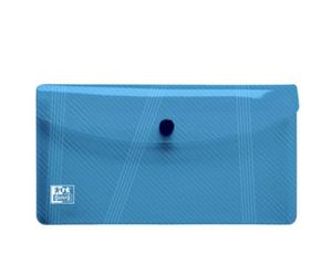 Pochettes de rangement à pression Oxford 12 x 22 cm - Coloris assortis - Lot de 6