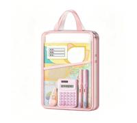 Pochettes en avec fermeture | Porte-documents A4 réutilisable en forme de L et portable - Sacs de dossiers multifonctions - Pour papier, lettres, reçus, bureau, école, voyage, maison, étudiants