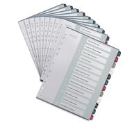 Pochettes en plastique imprimables Style 1-12, format A4, PP, 12 feuilles, colorées, lot de 10