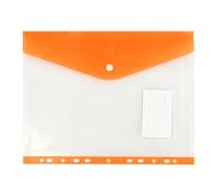 Pochettes extensibles, protège-documents en PP imperméable, 11 trous | Matériau plastique épais durable, design imperméable, idéal pour le rangement à l'école et au bureau Orange