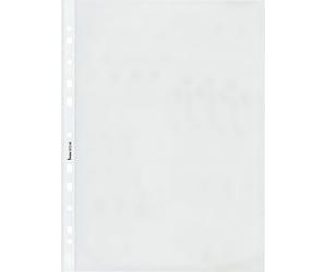 Pochettes perforées Bene, DIN A4, incolore, film PVC, 100 my, surface transparente, dessus ouvert/côté perforé, 230 x 305 mm, 100 pochettes