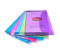 Pochettes de rangement à pression Rapesco 18,4 x 24,4 cm - Coloris assortis - Paquet de 5