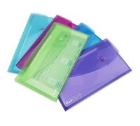Pochettes de rangement à bouton pression Rapesco format DL - Lot de 5
