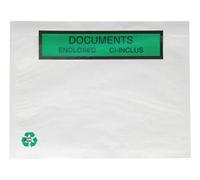 Pochettes Porte Documents Ci-inclus Adhésives en Papier Recyclable format A6 165x125mm adaptées aux réglementations REP et LUCID- Lot de 100