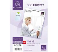 Exacompta Étuis simples A5 PVC 15/100 eme - Sachet de 10