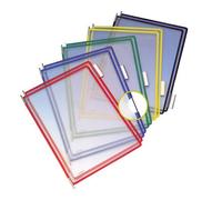 Pochettes protège-documents pivotant Tarifold PVC translucide A4 couleurs assorties - 10 pochettes